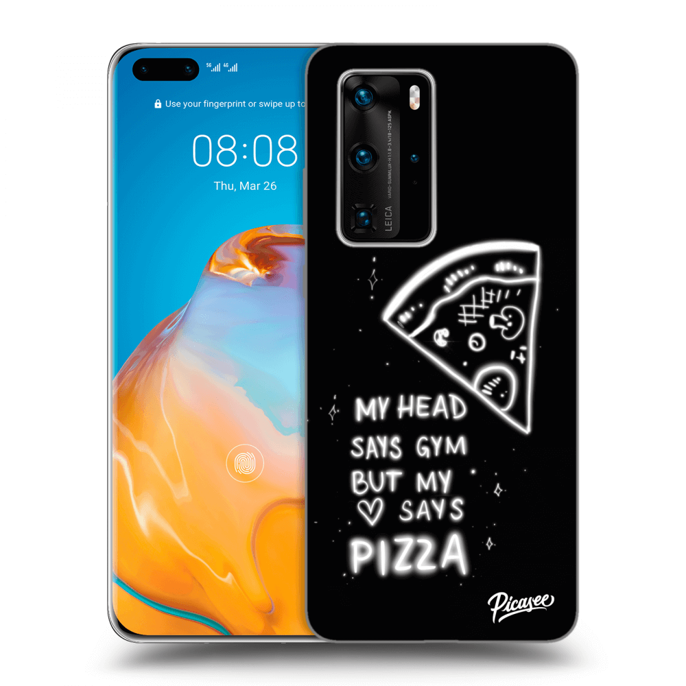 Picasee husă transparentă din silicon pentru Huawei P40 Pro - Pizza