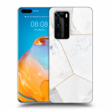 Husă pentru Huawei P40 Pro - White tile