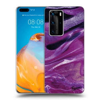 Husă pentru Huawei P40 Pro - Purple glitter