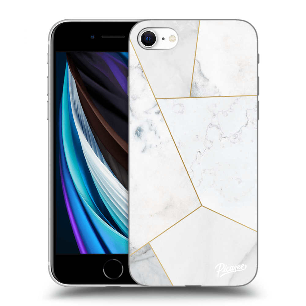 Picasee ULTIMATE CASE pentru Apple iPhone SE 2020 - White tile