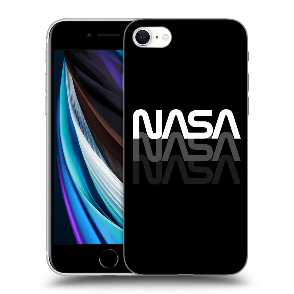 Picasee husă transparentă din silicon pentru Apple iPhone SE 2020 - NASA Triple