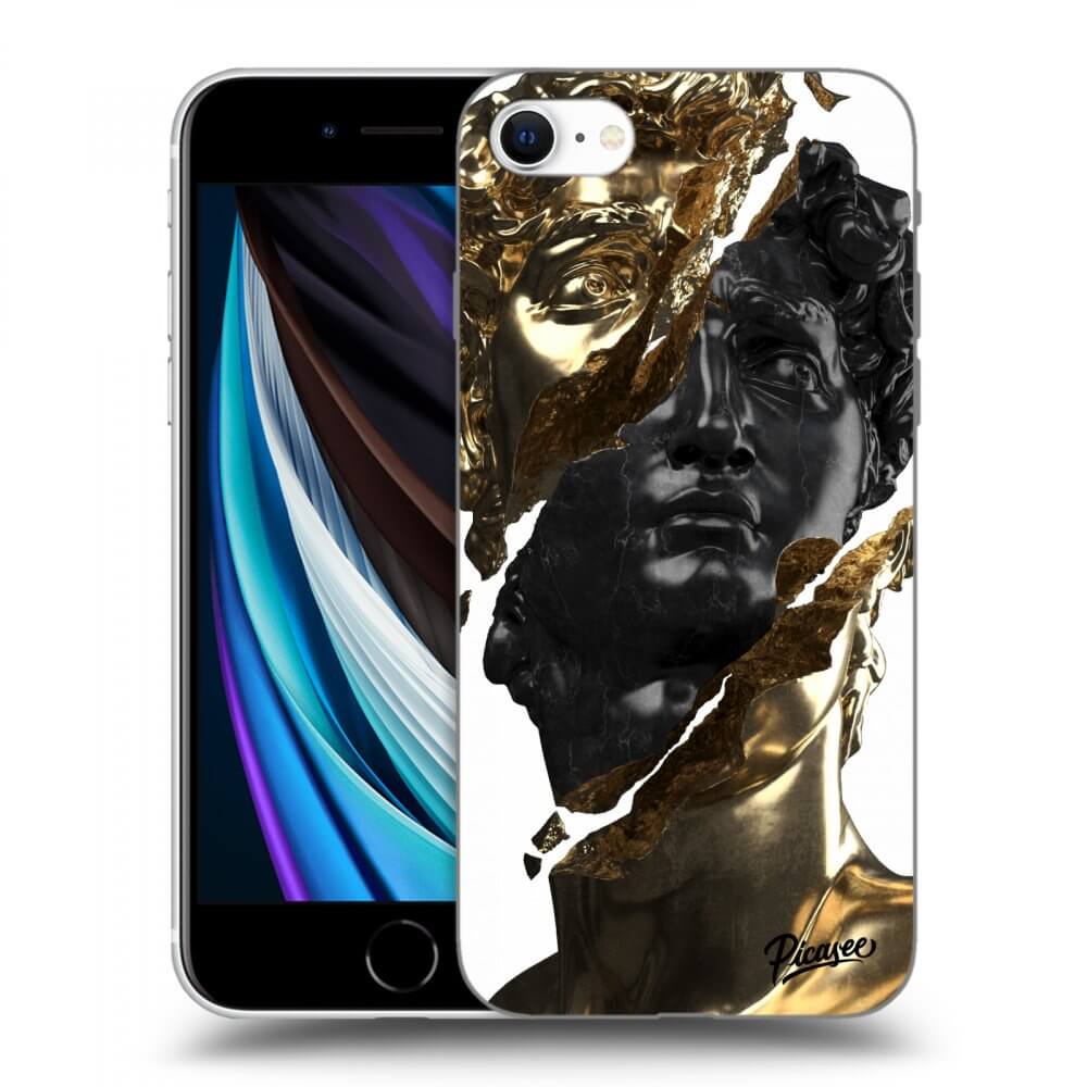 Picasee ULTIMATE CASE pentru Apple iPhone SE 2020 - Gold - Black