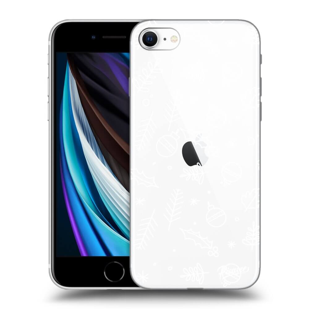 Picasee husă transparentă din silicon pentru Apple iPhone SE 2020 - Mistletoe