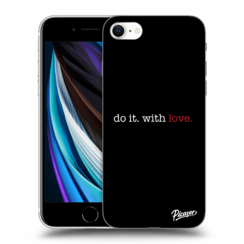 Picasee husă neagră din silicon pentru Apple iPhone SE 2020 - Do it. With love.