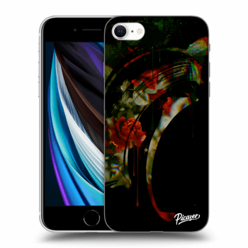Picasee husă transparentă din silicon pentru Apple iPhone SE 2020 - Roses black