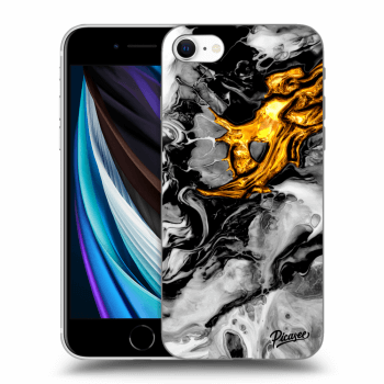 Husă pentru Apple iPhone SE 2020 - Black Gold 2