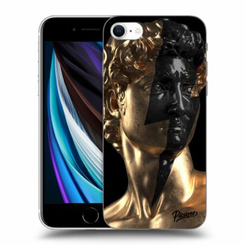 Picasee husă neagră din silicon pentru Apple iPhone SE 2020 - Wildfire - Gold