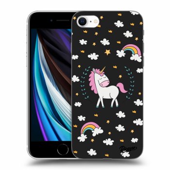 Picasee husă neagră din silicon pentru Apple iPhone SE 2020 - Unicorn star heaven