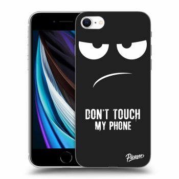 Picasee husă neagră din silicon pentru Apple iPhone SE 2020 - Don't Touch My Phone