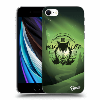 Picasee husă transparentă din silicon pentru Apple iPhone SE 2020 - Wolf life