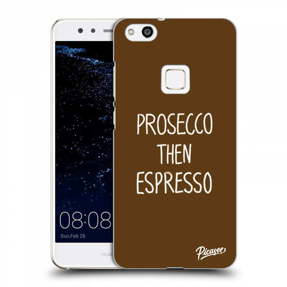 Picasee husă transparentă din silicon pentru Huawei P10 Lite - Prosecco then espresso
