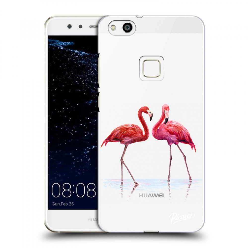 Picasee husă transparentă din silicon pentru Huawei P10 Lite - Flamingos couple