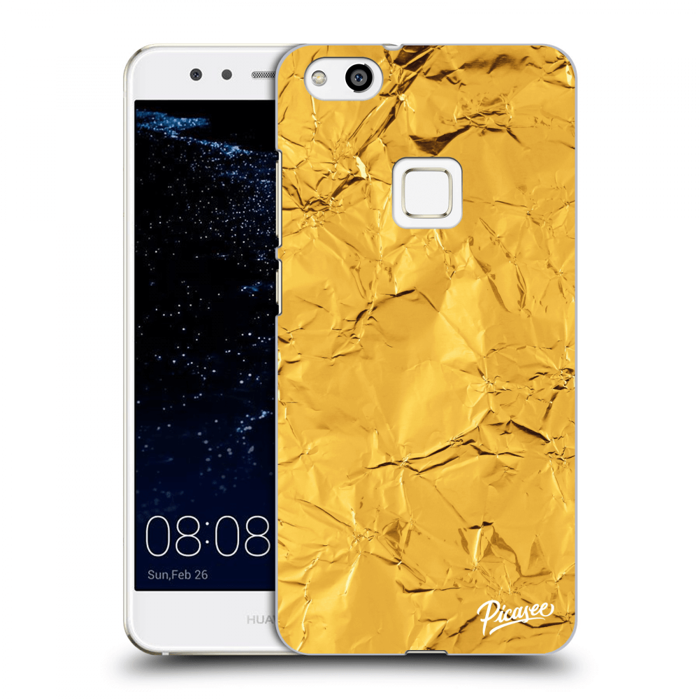 Picasee husă transparentă din silicon pentru Huawei P10 Lite - Gold