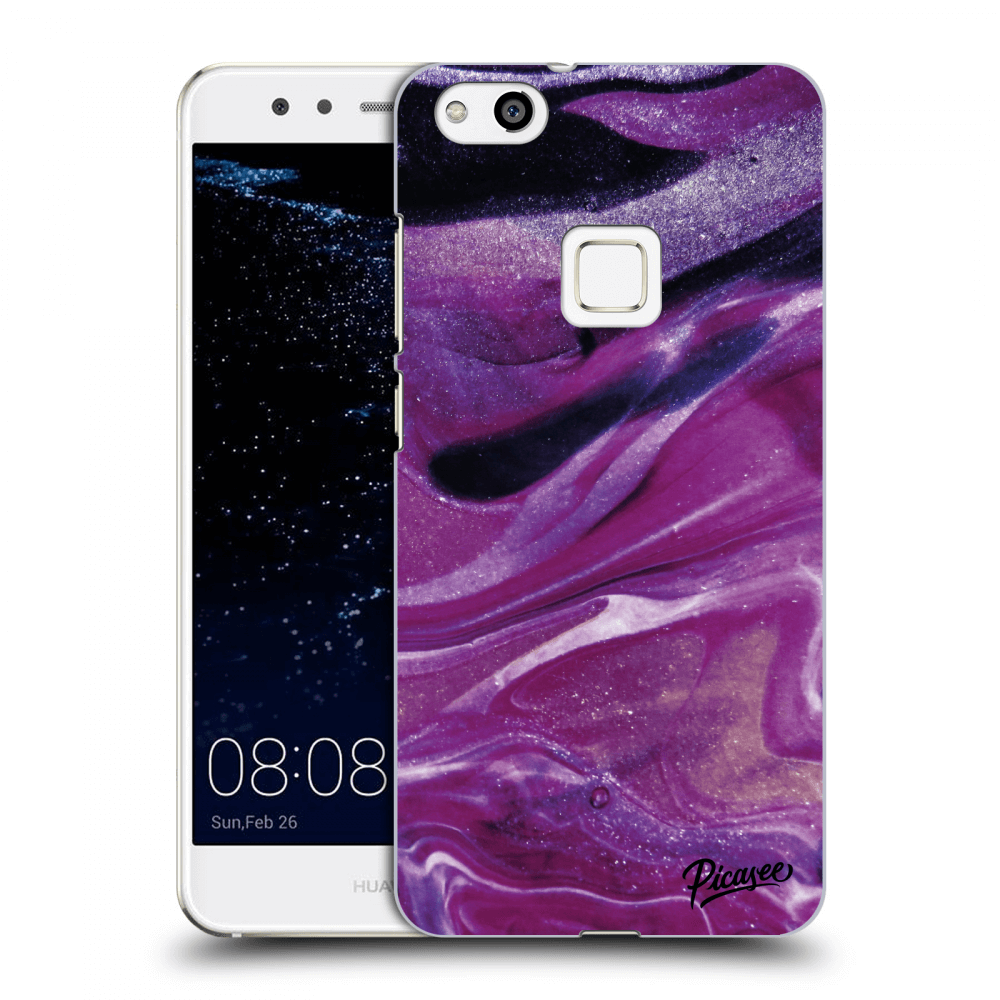 Picasee husă transparentă din silicon pentru Huawei P10 Lite - Purple glitter