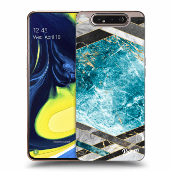 Husă pentru Samsung Galaxy A80 A805F - Blue geometry