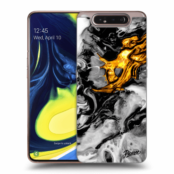 Husă pentru Samsung Galaxy A80 A805F - Black Gold 2