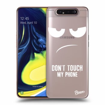 Picasee husă transparentă din silicon pentru Samsung Galaxy A80 A805F - Don't Touch My Phone
