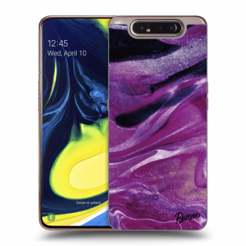 Husă pentru Samsung Galaxy A80 A805F - Purple glitter