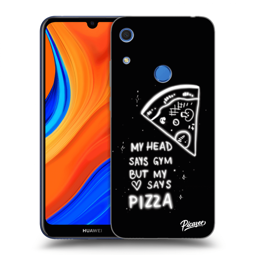 Picasee husă neagră din silicon pentru Huawei Y6S - Pizza