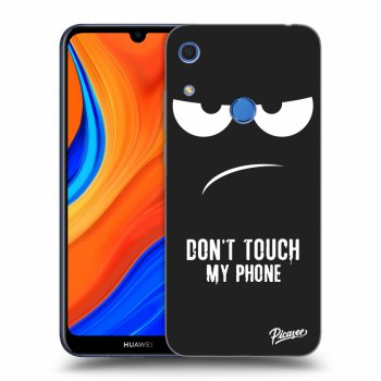 Picasee husă neagră din silicon pentru Huawei Y6S - Don't Touch My Phone