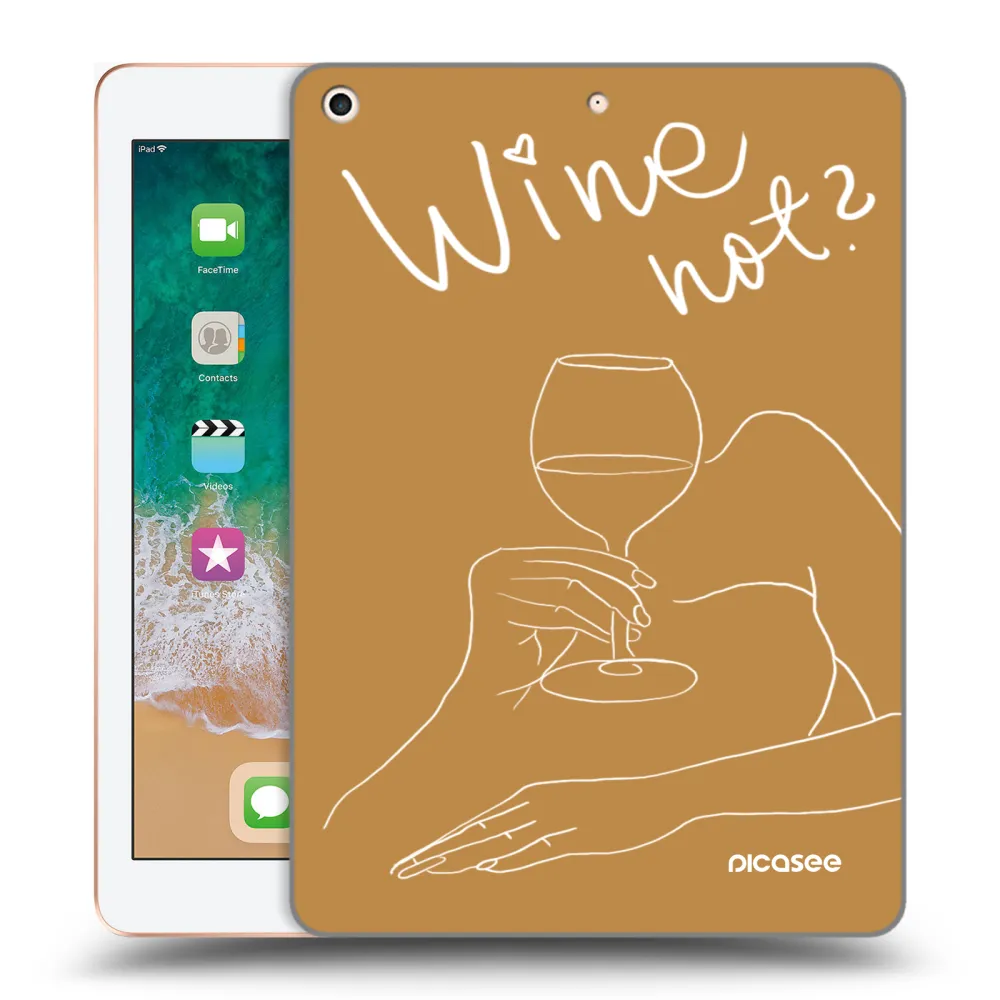 Picasee husă transparentă din silicon pentru Apple iPad 9.7" 2018 (6. gen) - Wine not
