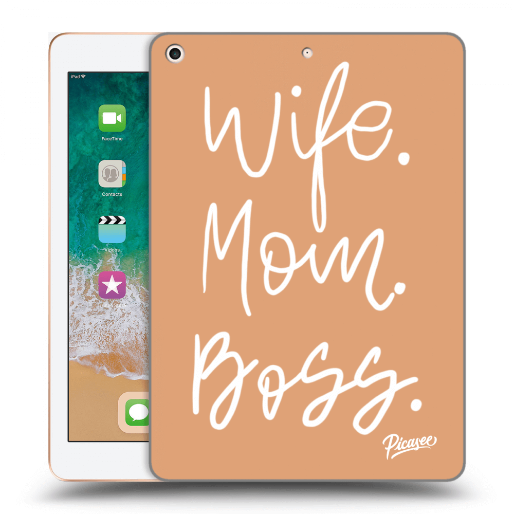 Picasee husă transparentă din silicon pentru Apple iPad 9.7" 2018 (6. gen) - Boss Mama