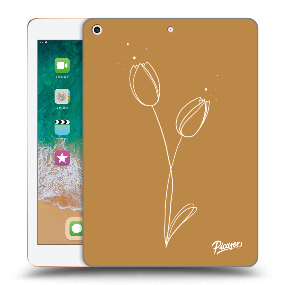 Picasee husă transparentă din silicon pentru Apple iPad 9.7" 2018 (6. gen) - Tulips