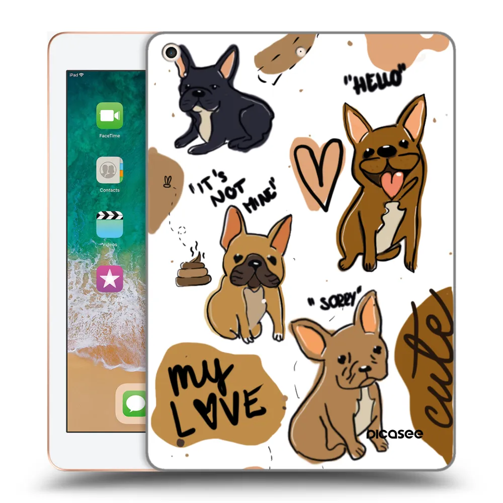 Picasee husă transparentă din silicon pentru Apple iPad 9.7" 2018 (6. gen) - Frenchies