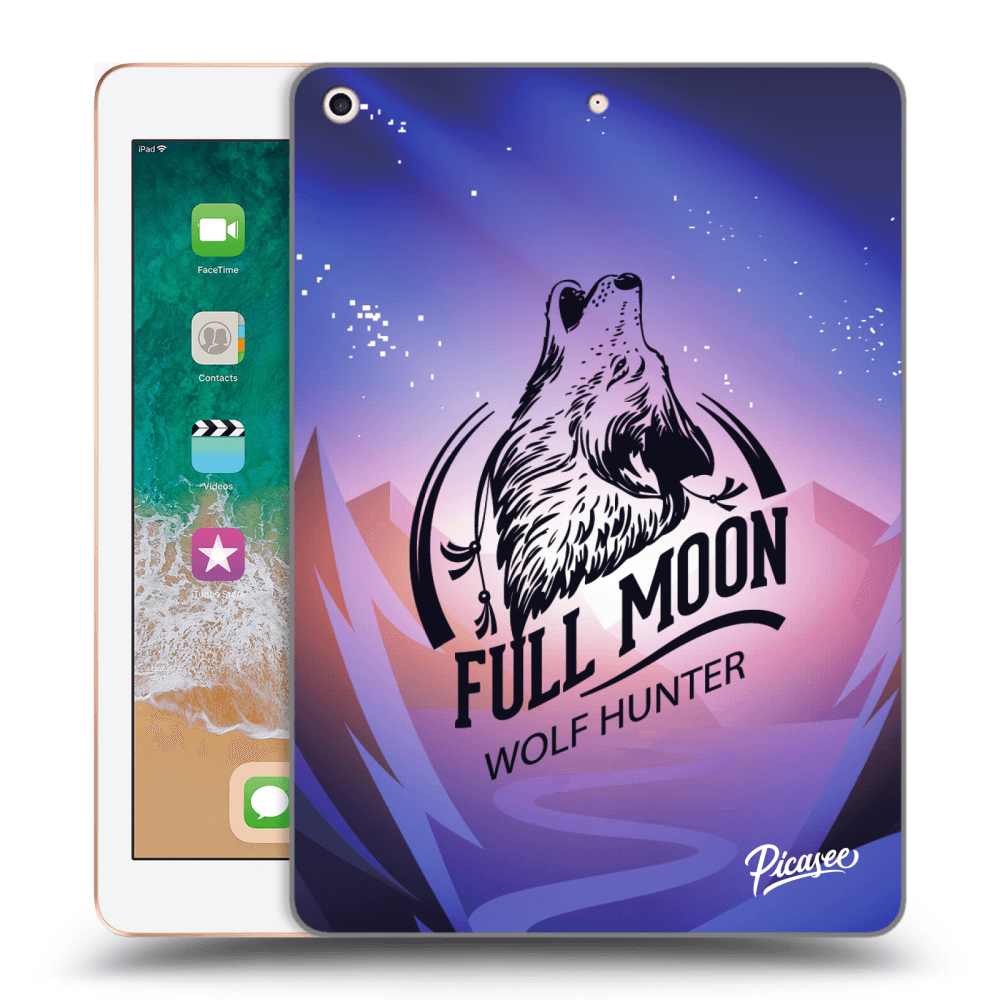 Picasee husă neagră din silicon pentru Apple iPad 9.7" 2018 (6. gen) - Wolf