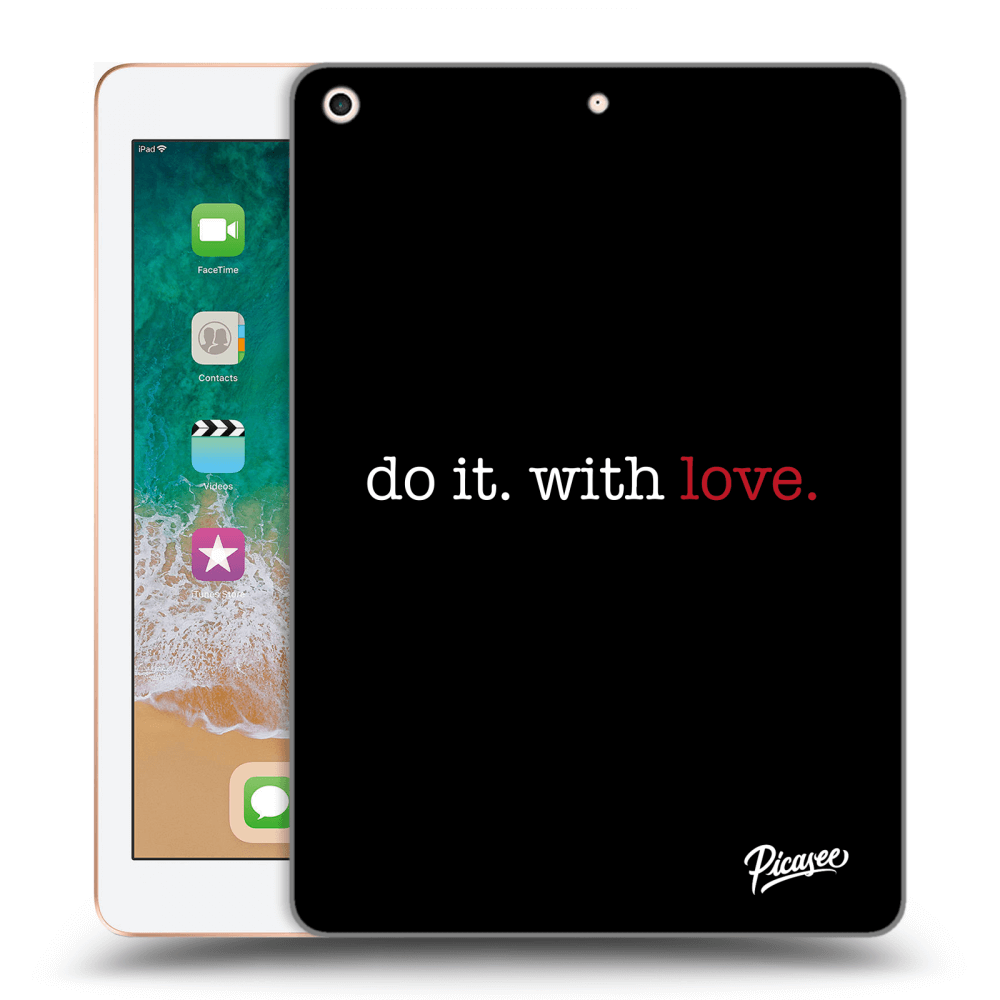 Picasee husă neagră din silicon pentru Apple iPad 9.7" 2018 (6. gen) - Do it. With love.