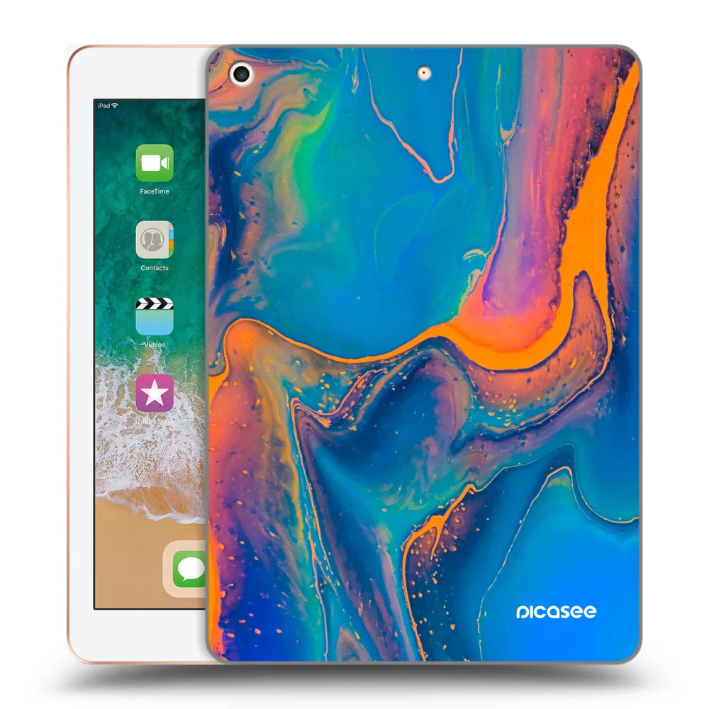 Picasee husă transparentă din silicon pentru Apple iPad 9.7" 2018 (6. gen) - Rainbow