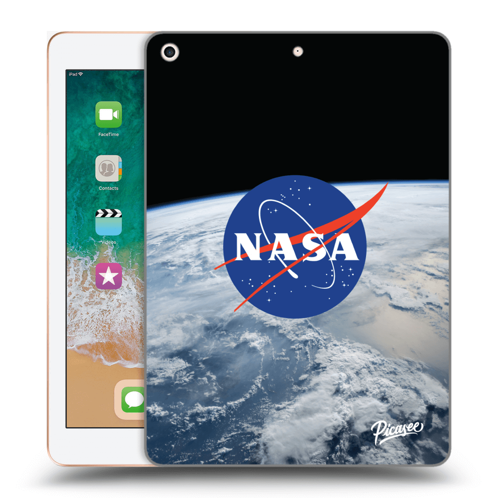 Picasee husă neagră din silicon pentru Apple iPad 9.7" 2018 (6. gen) - Nasa Earth