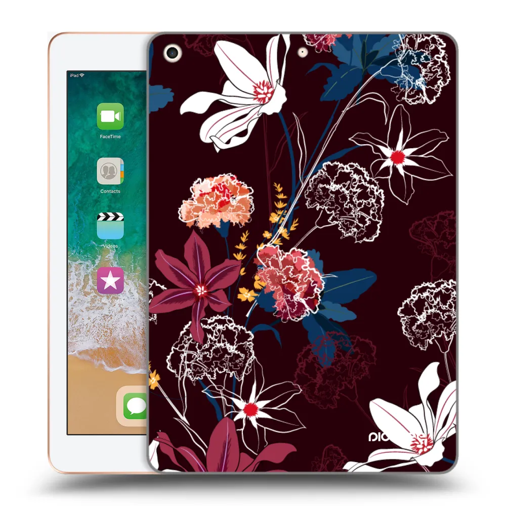Picasee husă transparentă din silicon pentru Apple iPad 9.7" 2018 (6. gen) - Dark Meadow