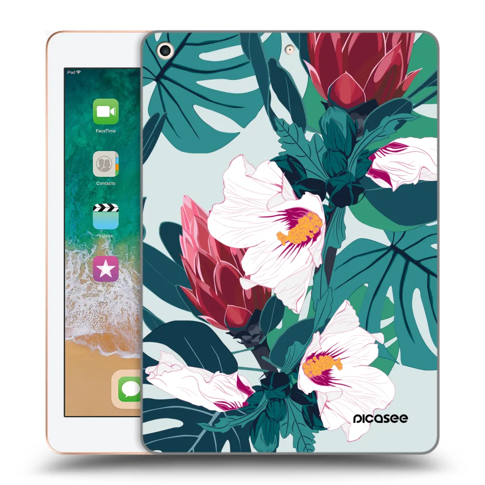 Picasee husă transparentă din silicon pentru Apple iPad 9.7" 2018 (6. gen) - Rhododendron