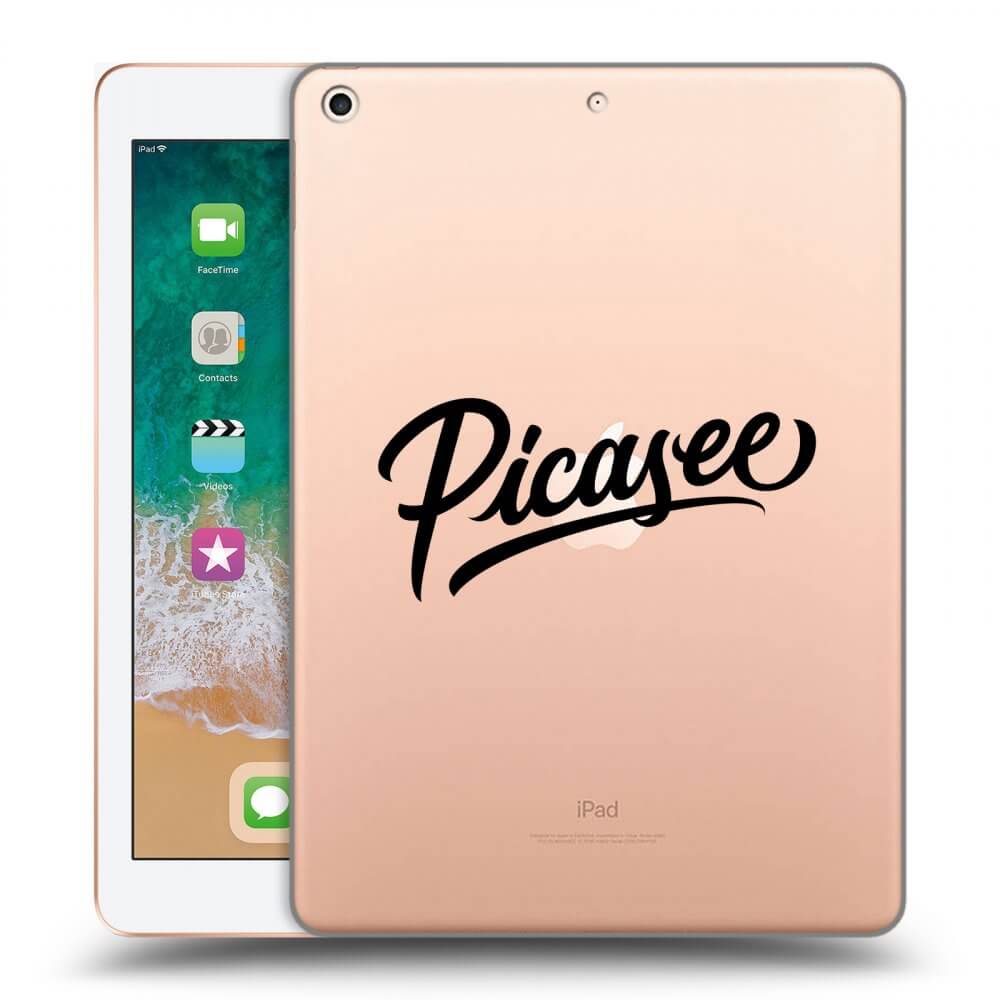 Picasee husă transparentă din silicon pentru Apple iPad 9.7" 2018 (6. gen) - Picasee - old logo - black