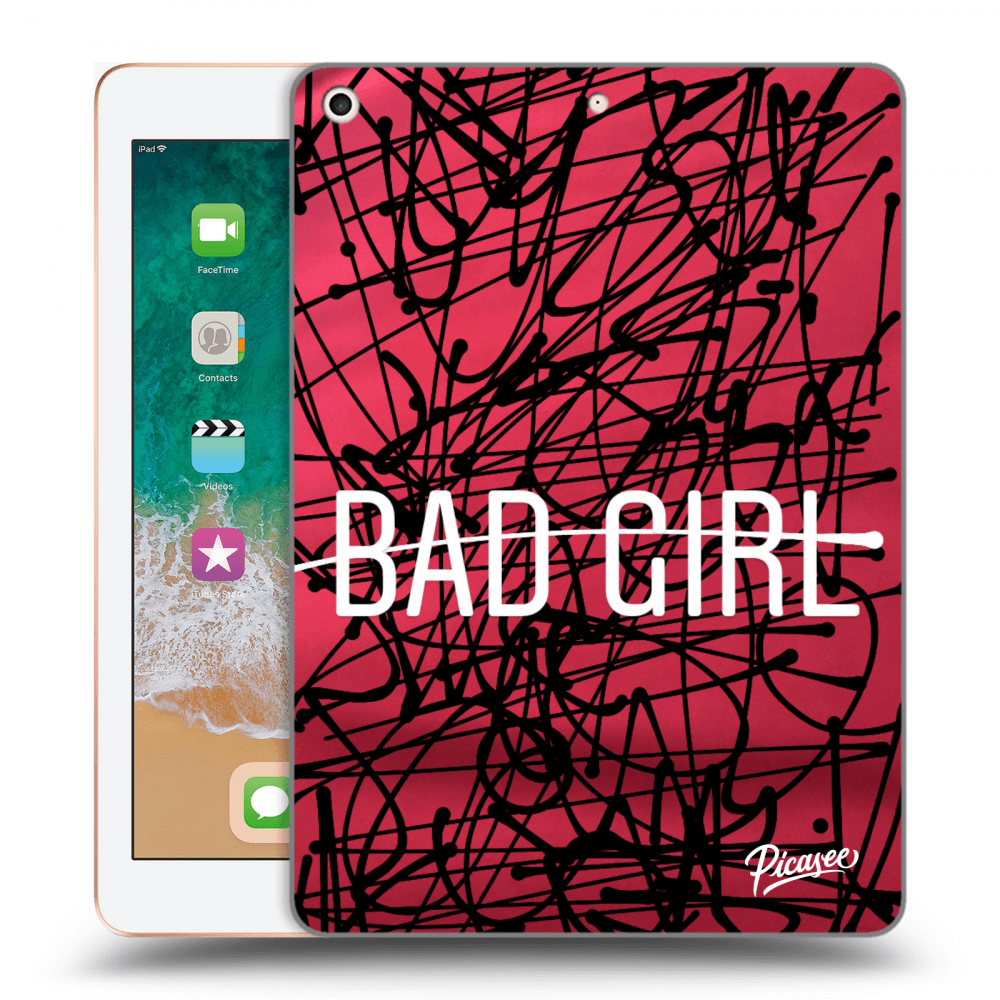 Picasee husă neagră din silicon pentru Apple iPad 9.7" 2018 (6. gen) - Bad girl