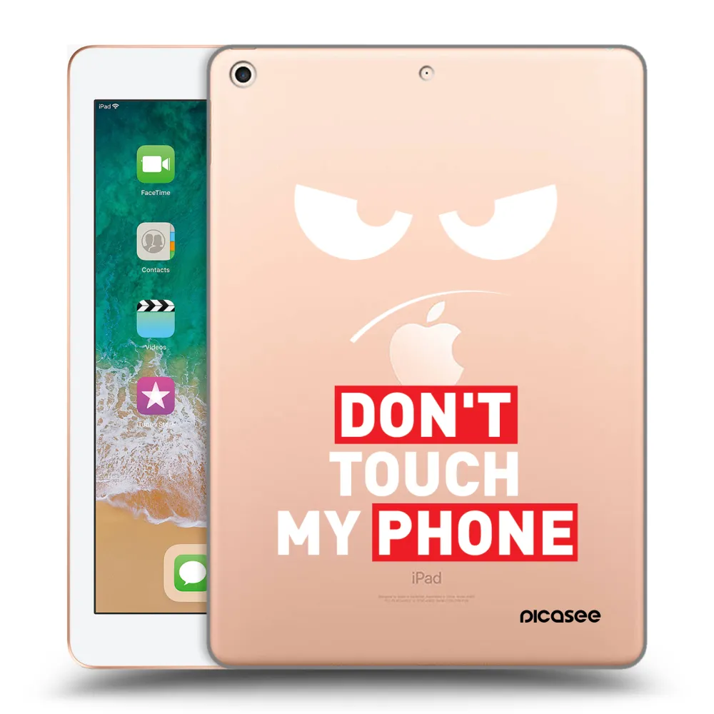 Picasee husă transparentă din silicon pentru Apple iPad 9.7" 2018 (6. gen) - Angry Eyes - Transparent