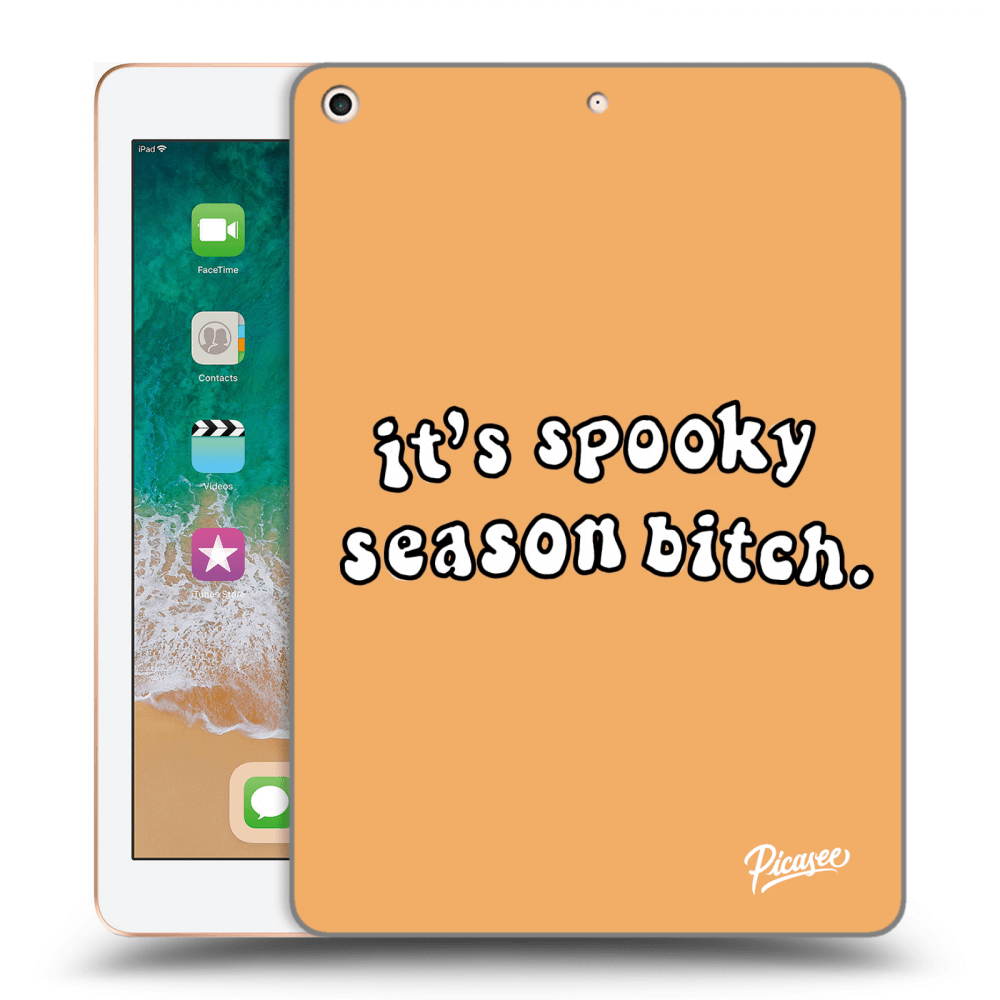 Picasee husă neagră din silicon pentru Apple iPad 9.7" 2018 (6. gen) - Spooky season