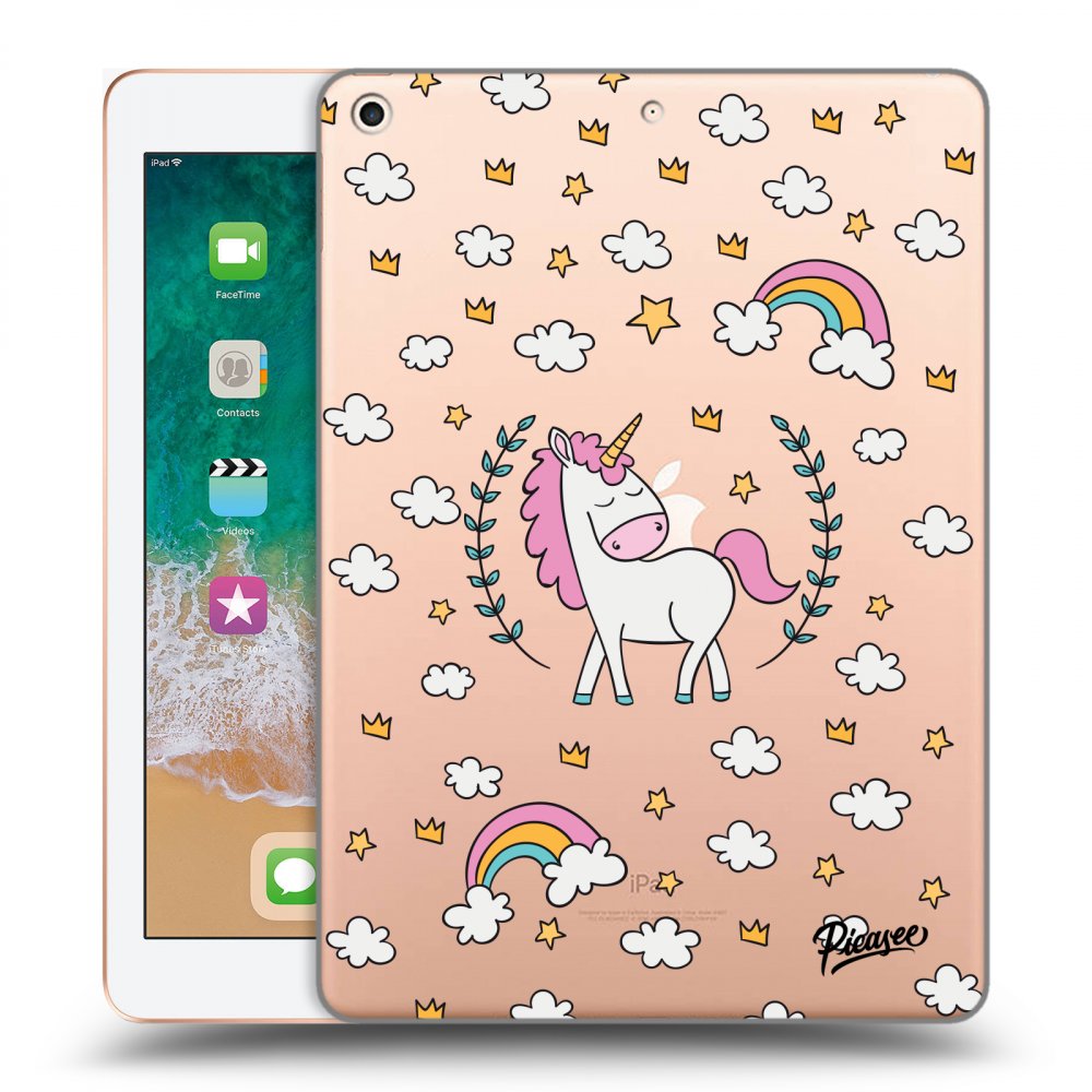 Picasee husă transparentă din silicon pentru Apple iPad 9.7" 2018 (6. gen) - Unicorn star heaven
