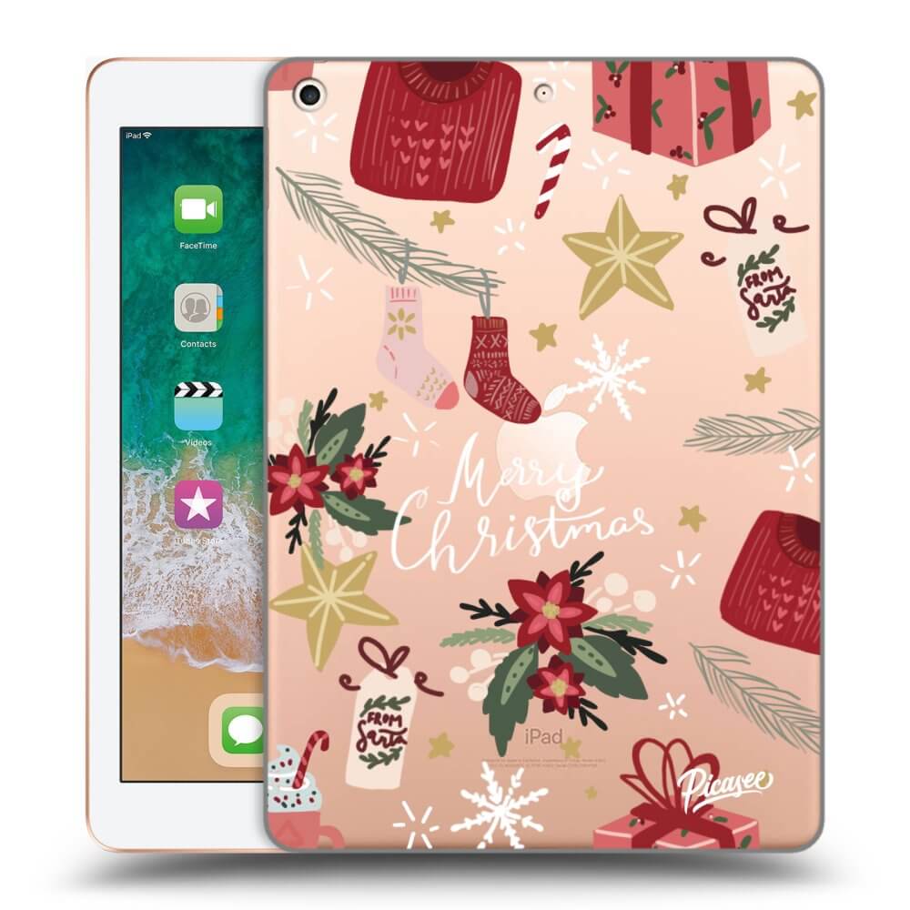 Picasee husă transparentă din silicon pentru Apple iPad 9.7" 2018 (6. gen) - Christmas