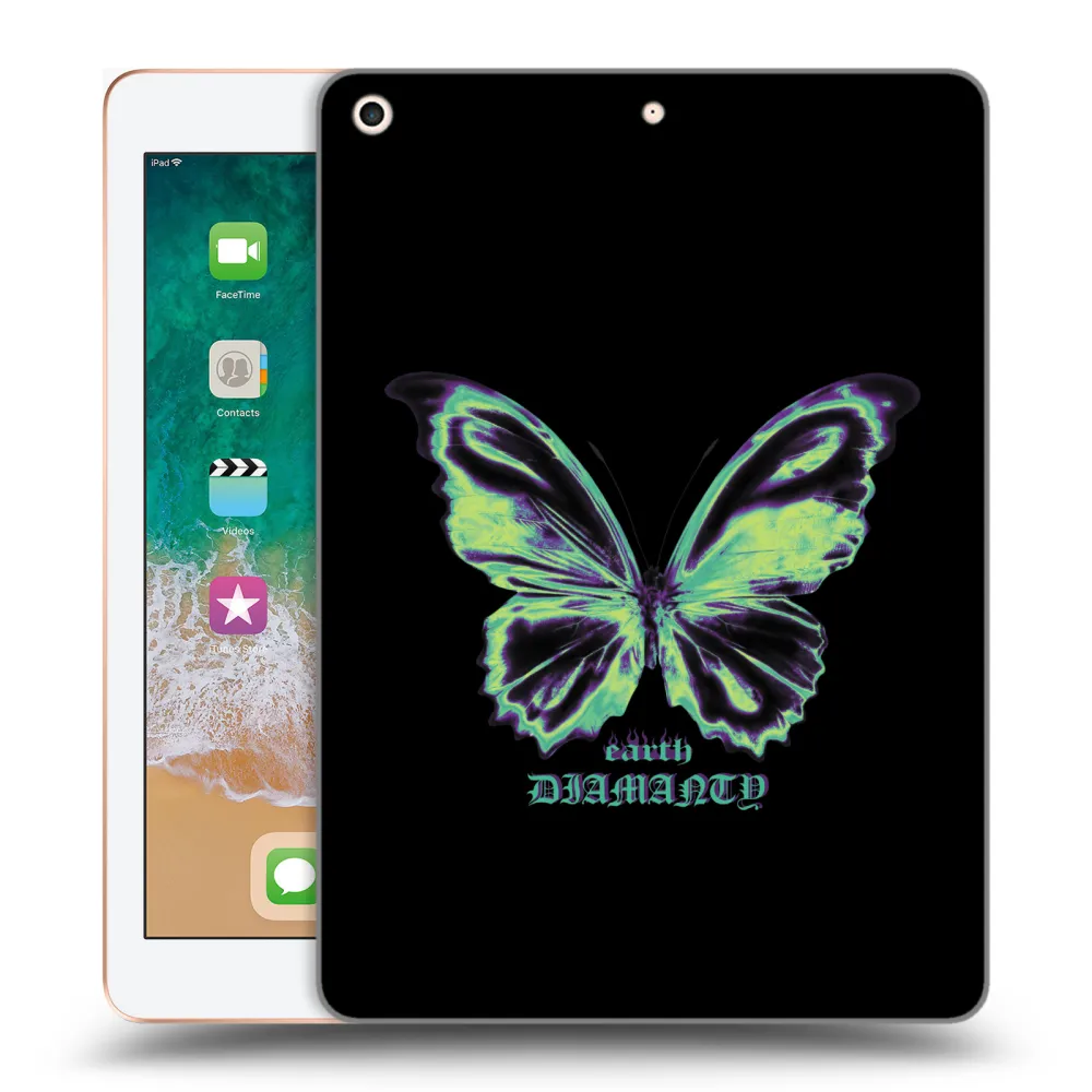 Picasee husă transparentă din silicon pentru Apple iPad 9.7" 2018 (6. gen) - Diamanty Blue