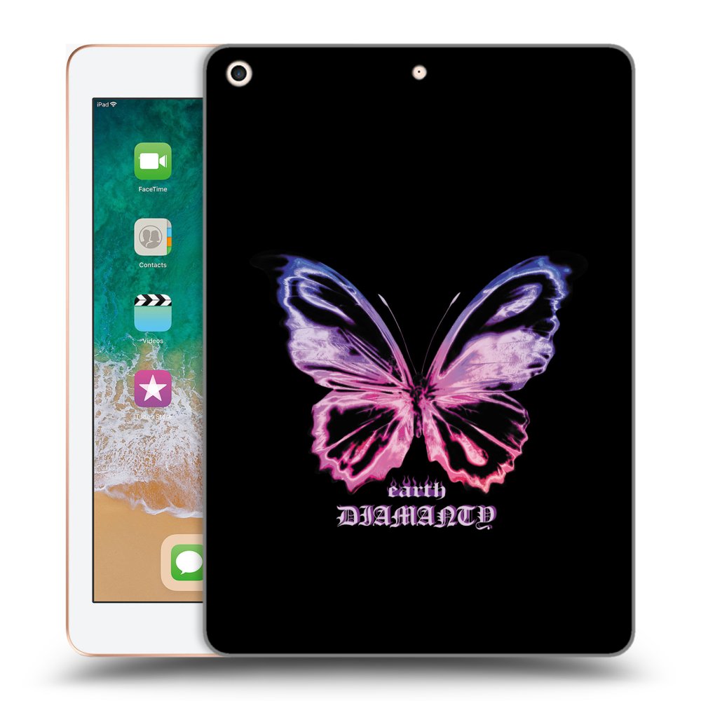 Picasee husă neagră din silicon pentru Apple iPad 9.7" 2018 (6. gen) - Diamanty Purple
