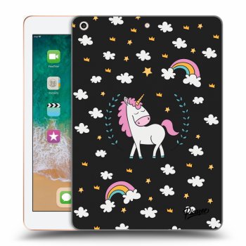 Picasee husă neagră din silicon pentru Apple iPad 9.7" 2018 (6. gen) - Unicorn star heaven