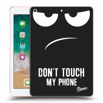 Picasee husă neagră din silicon pentru Apple iPad 9.7" 2018 (6. gen) - Don't Touch My Phone
