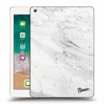 Picasee husă transparentă din silicon pentru Apple iPad 9.7" 2018 (6. gen) - White marble