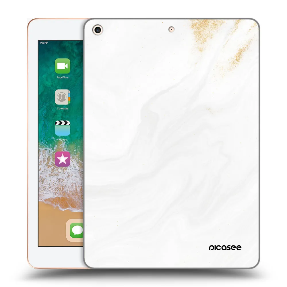 Picasee husă transparentă din silicon pentru Apple iPad 9.7" 2018 (6. gen) - White