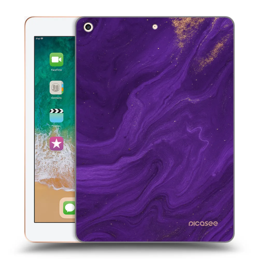 Picasee husă transparentă din silicon pentru Apple iPad 9.7" 2018 (6. gen) - Purple