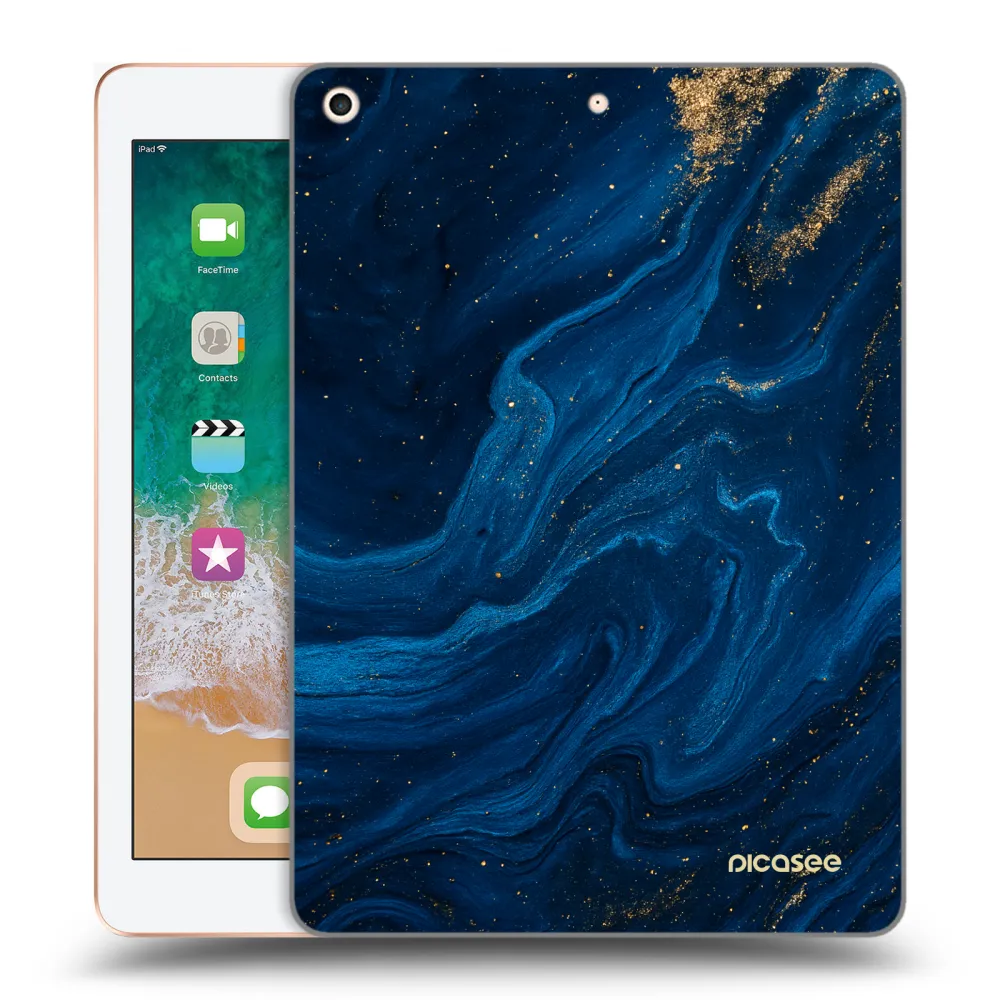 Picasee husă transparentă din silicon pentru Apple iPad 9.7" 2018 (6. gen) - Blue