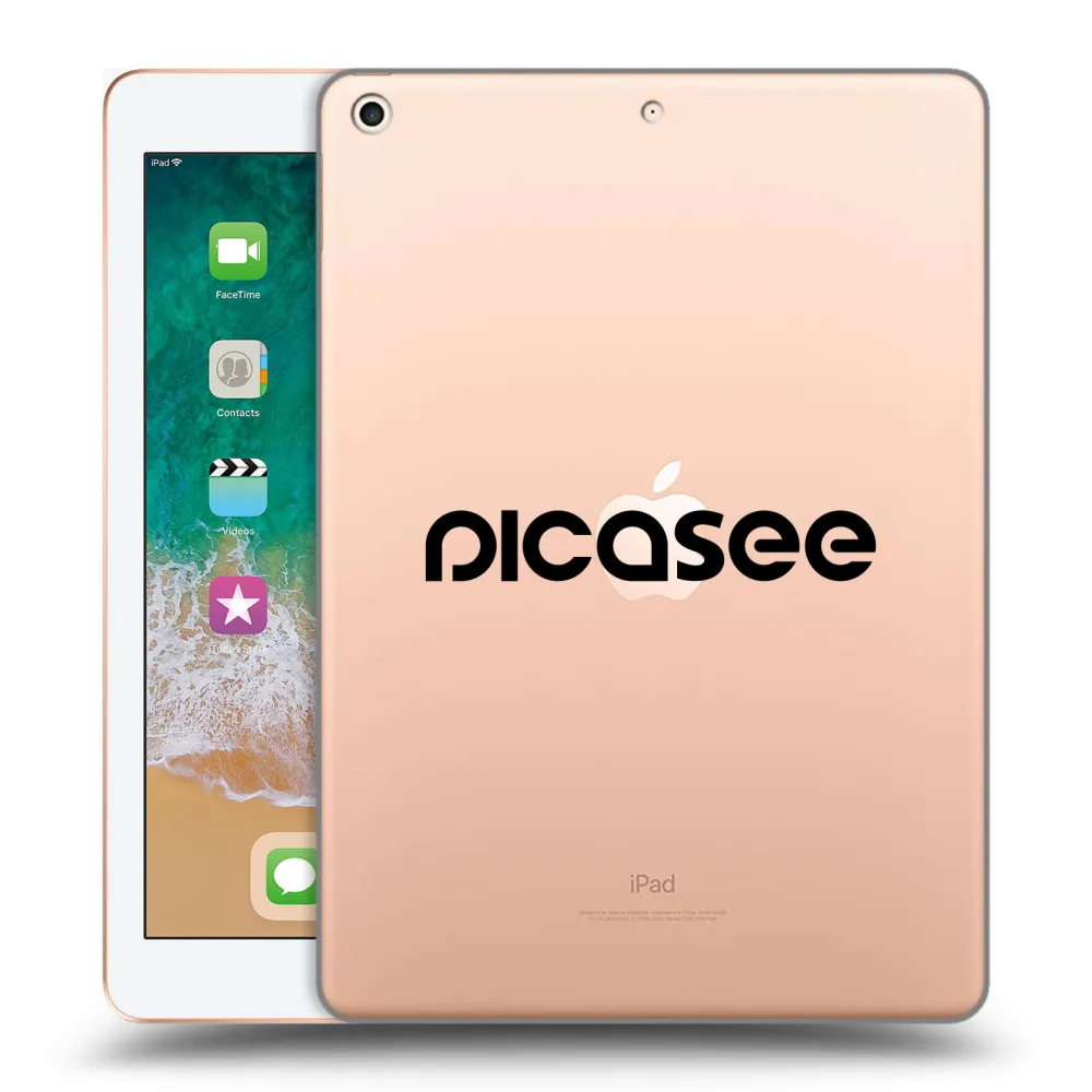 Picasee husă transparentă din silicon pentru Apple iPad 9.7" 2018 (6. gen) - Picasee - new logo - black
