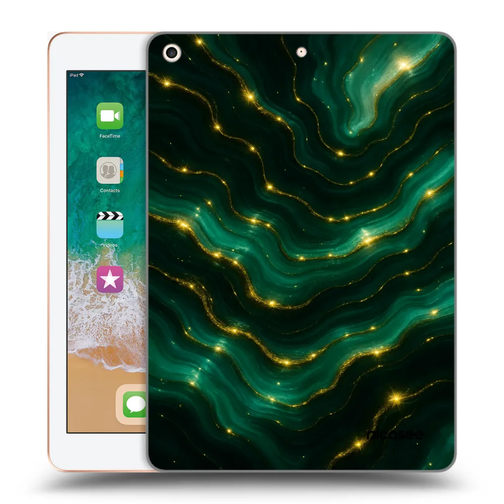 Picasee husă transparentă din silicon pentru Apple iPad 9.7" 2018 (6. gen) - Emerald